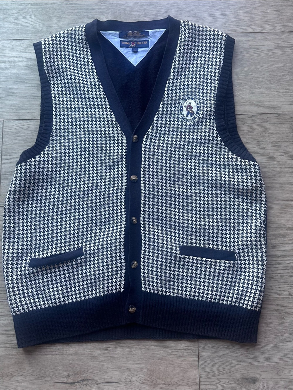 Tommy Hilfiger Golf 1999 U.S. Open Pinehurst No. 2 Sweater Vest Men’s Large Cott